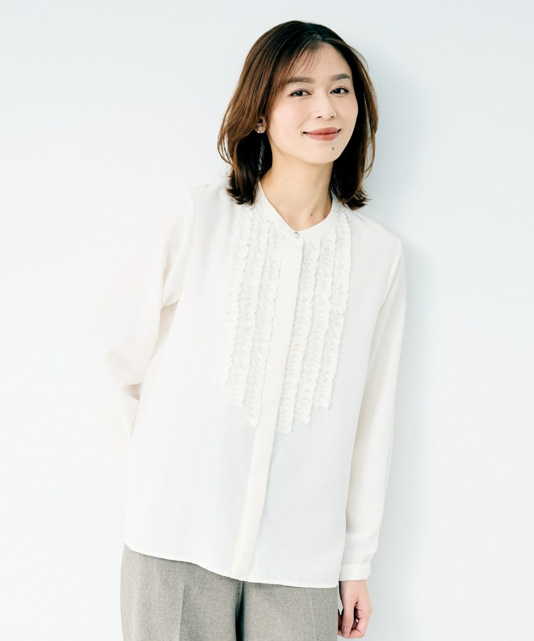フロントフリルブラウス1