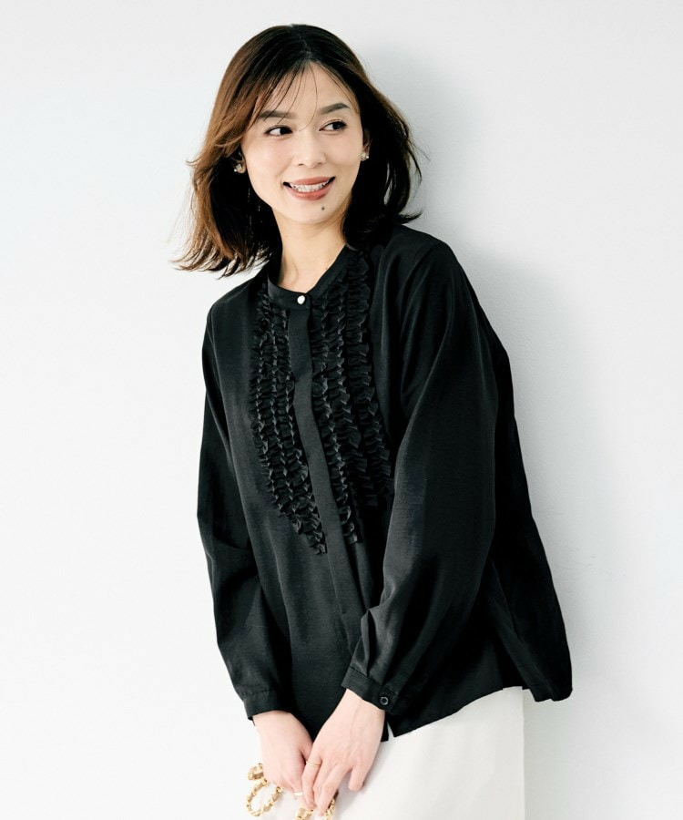 フロントフリルブラウス1