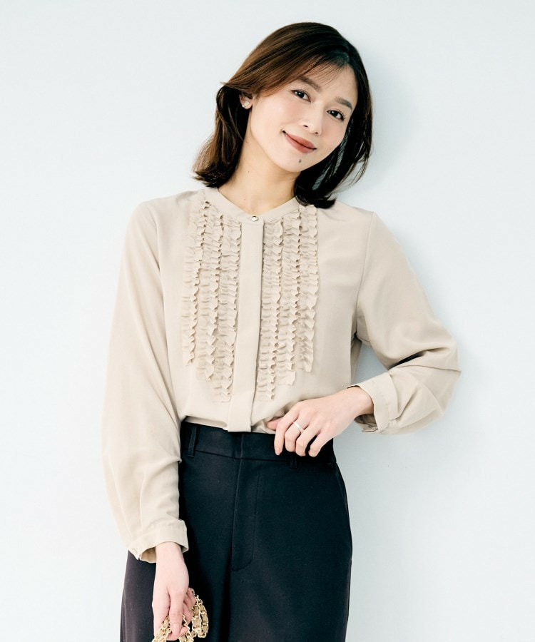 フロントフリルブラウス1