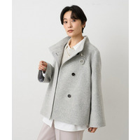 【スタンドカラー/オンオフ使える】クラシカルツイードコート