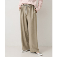 【ウエストゴム/リラックス】ソフトフラノワイドパンツ