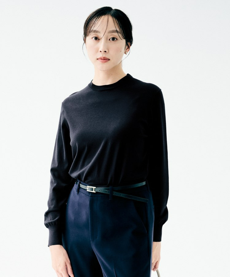 【洗える/カジュアルフォーマル】2WAYレース襟ニットプルオーバー14