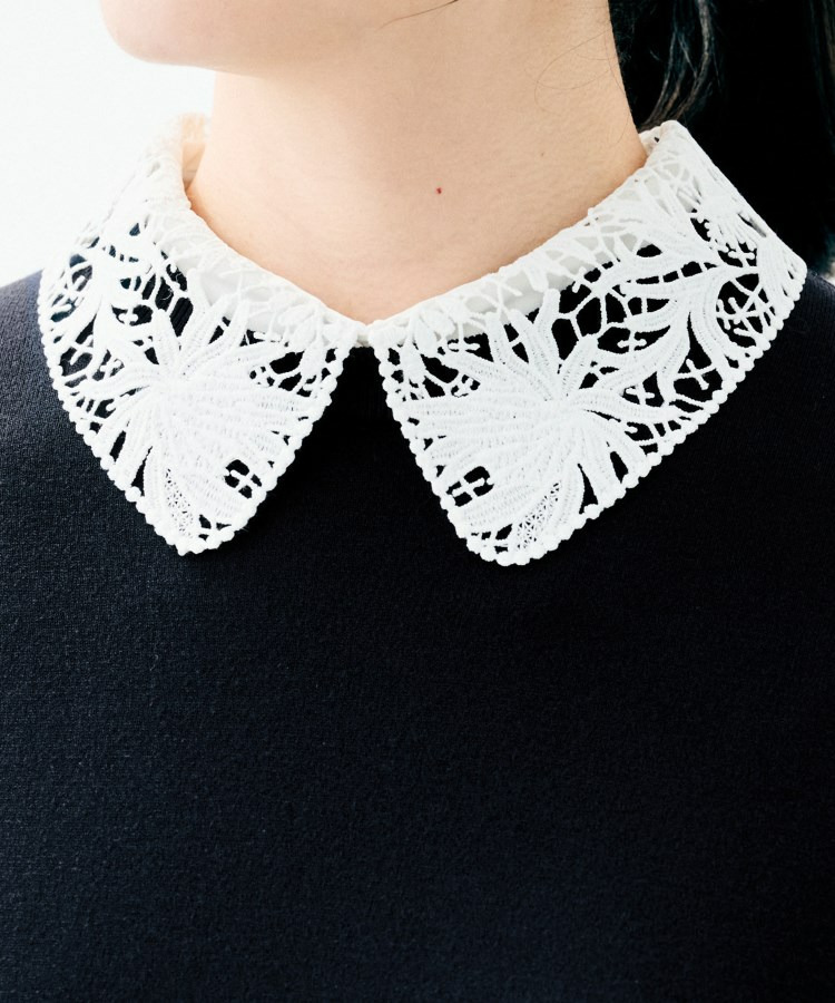 【洗える/カジュアルフォーマル】2WAYレース襟ニットプルオーバー20