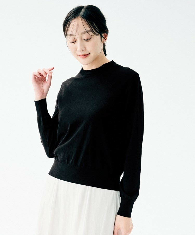 【洗える/カジュアルフォーマル】2WAYレース襟ニットプルオーバー8