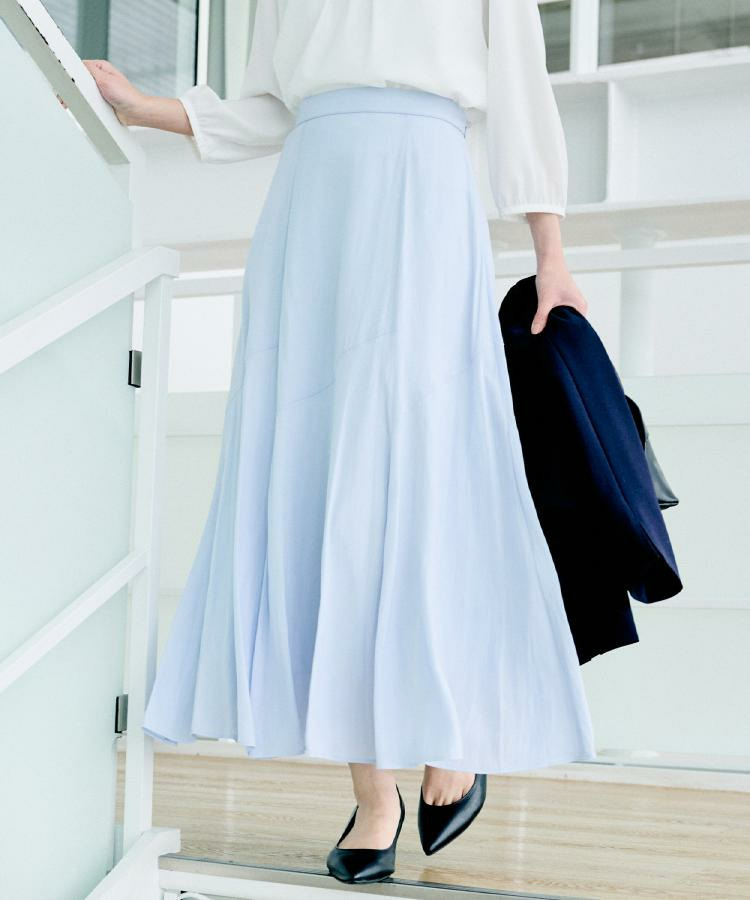 【洗える/セレモニーにも/後ろウエストゴム】ロングスカート