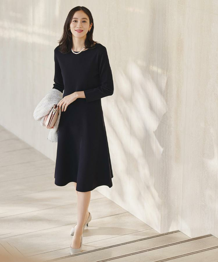 【洗える/ストレッチ性/フォーマル】ニットワンピース3