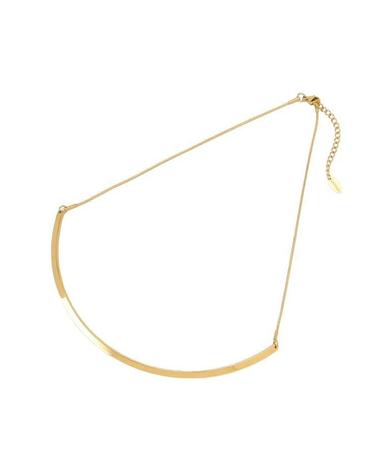 【追加/ステンレス】カーヴィプレートショートネックレス2