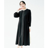 【洗える/前開き/フォーマル】バイカラー ワンピース