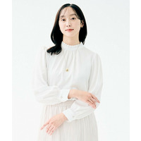 ハイネックフリル ブラウス