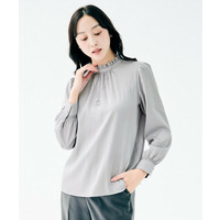 ハイネックフリル ブラウス