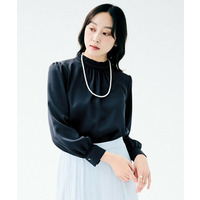 ハイネックフリル ブラウス