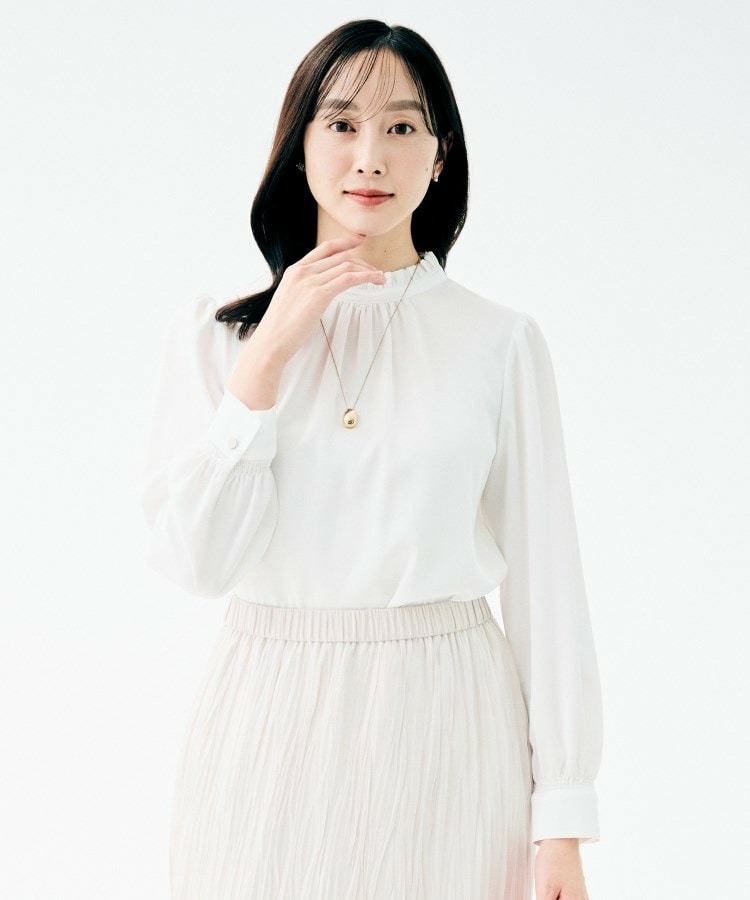 ハイネックフリル ブラウス3