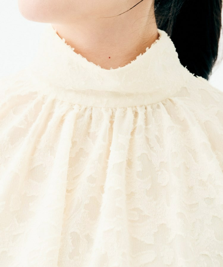 カットジャカード ボウタイブラウス23