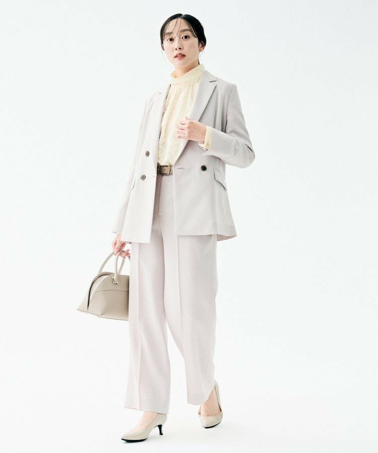 カットジャカード ボウタイブラウス6