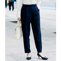 【洗えるスーツ/ストレッチ性/後ろウエストゴム】テーパードパンツ