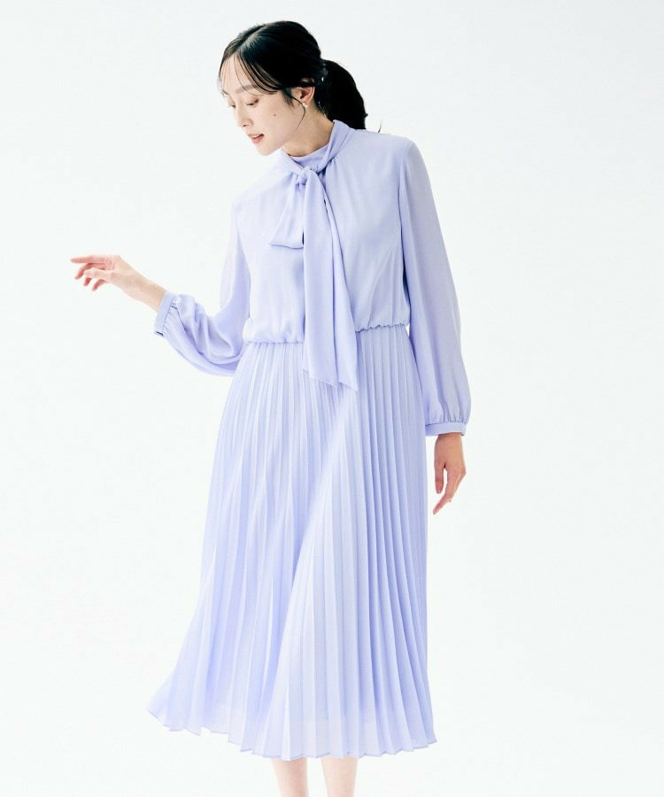 ボウタイ プリーツワンピース