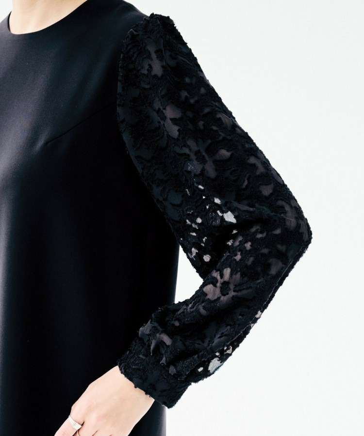 カットジャカードスリーブ ワンピース16