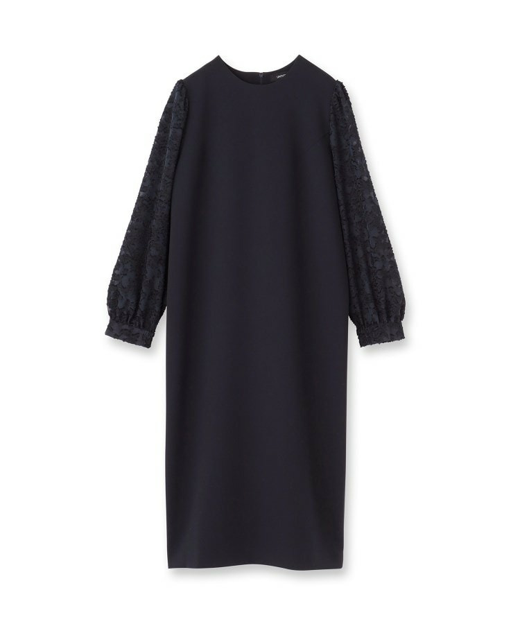 カットジャカードスリーブ ワンピース2