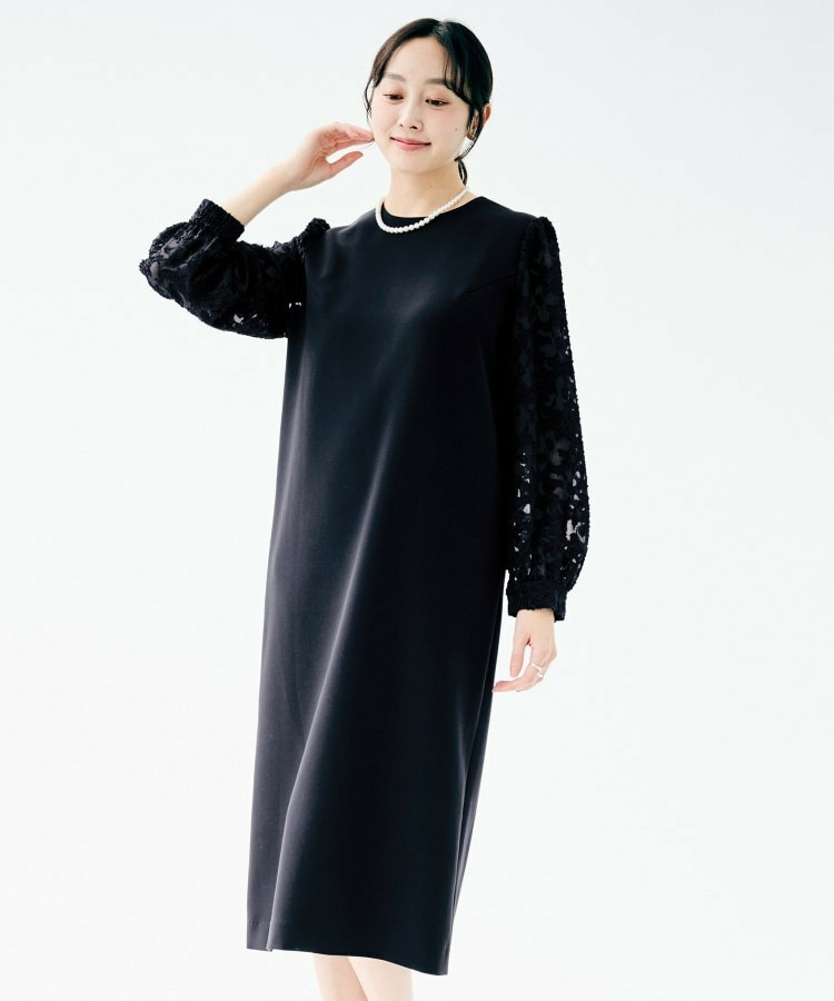 カットジャカードスリーブ ワンピース7