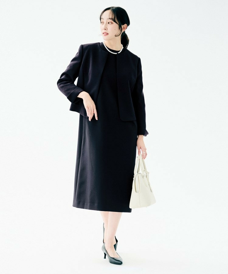 カットジャカードスリーブ ワンピース9