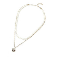 【Made In Japan】ガラスパールレイヤードネックレス