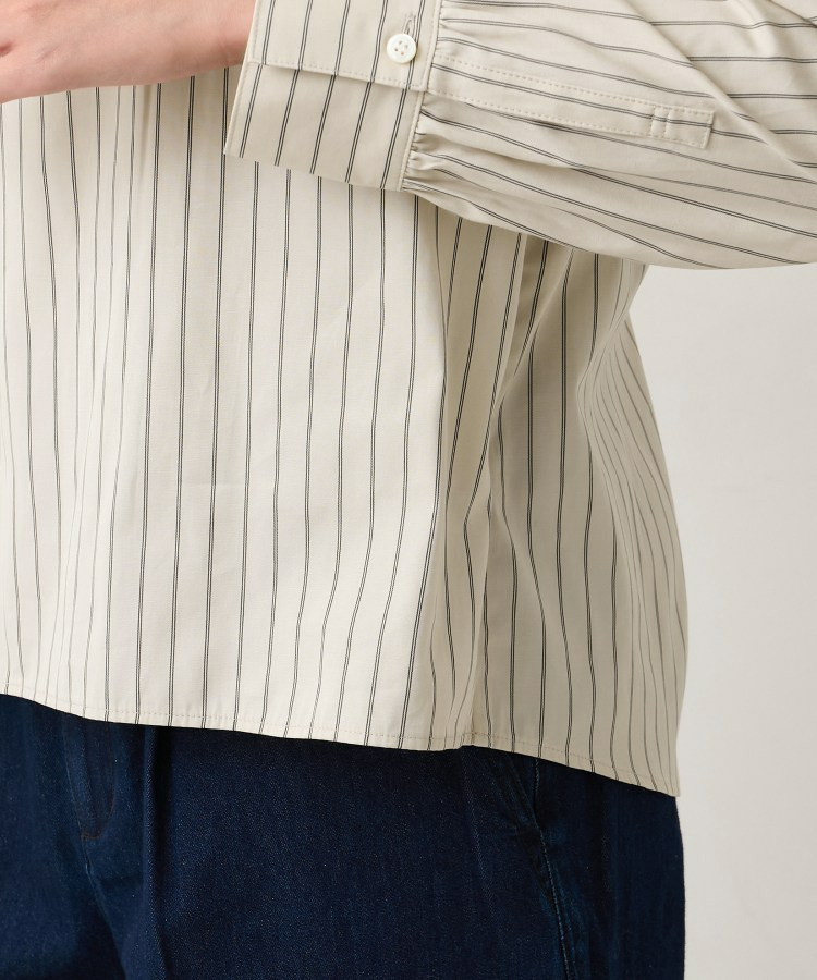 【コットン100/洗える】シャーリングフリルネックブラウス22