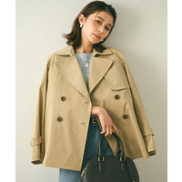 【はっ水/洗える/セレモニーにも】タスランショートトレンチコート