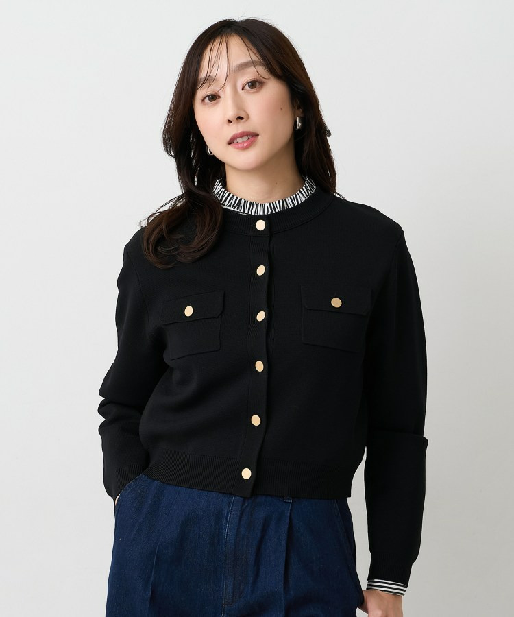 【洗える/ジャケット風】ミラノリブカーディガン