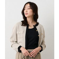 【洗える/ジャケット風】ミラノリブカーディガン