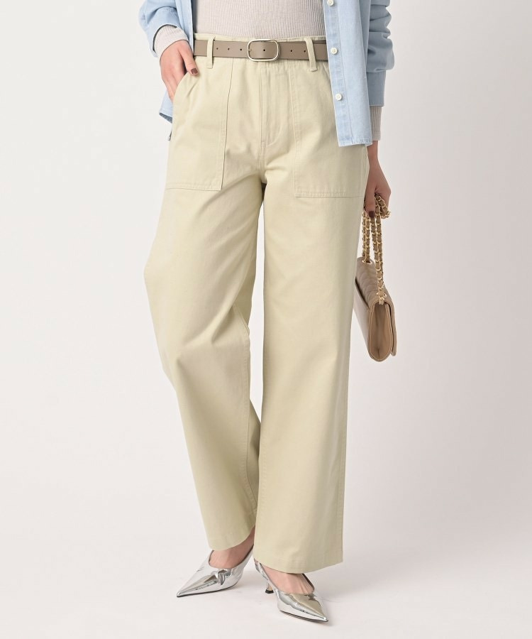 【コットン100/洗える】サテンベイカーパンツ