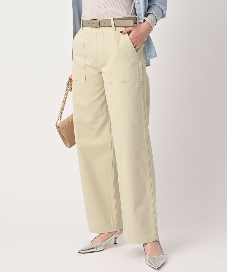 【コットン100/洗える】サテンベイカーパンツ12