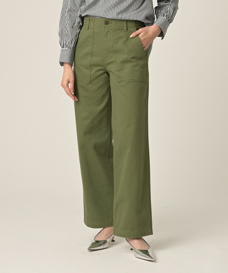 【コットン100/洗える】サテンベイカーパンツ5