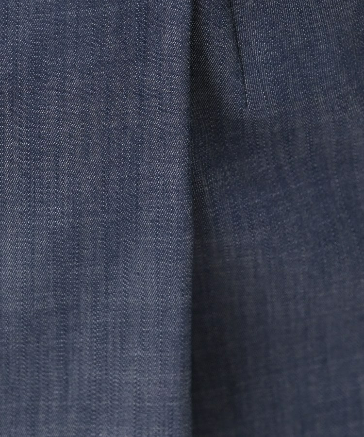 【洗える/後ろウエストゴム】デニム調シャンブレーナロースカート10