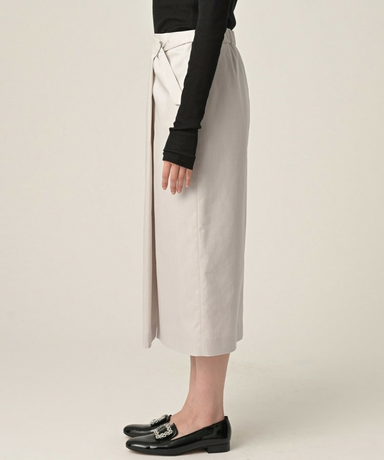 【洗える/後ろウエストゴム】デニム調シャンブレーナロースカート12