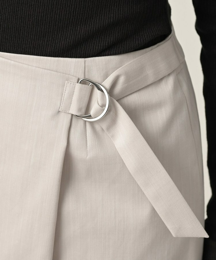 【洗える/後ろウエストゴム】デニム調シャンブレーナロースカート15