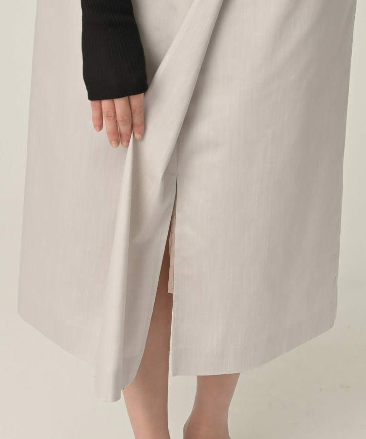 【洗える/後ろウエストゴム】デニム調シャンブレーナロースカート18