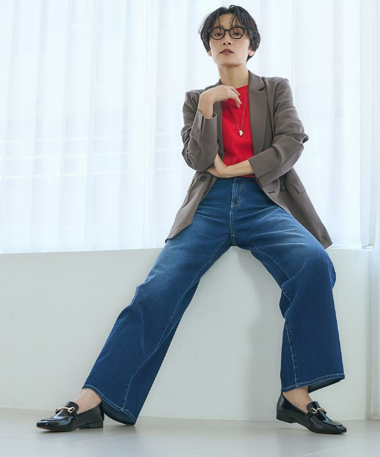 【新作デニム/快適に美シルエット見せ】MAKE×DENIM WIDE13