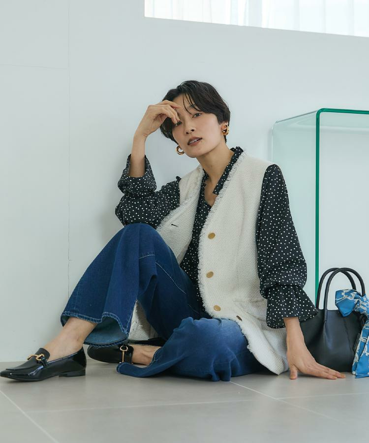 【新作デニム/快適に美シルエット見せ】MAKE×DENIM WIDE16