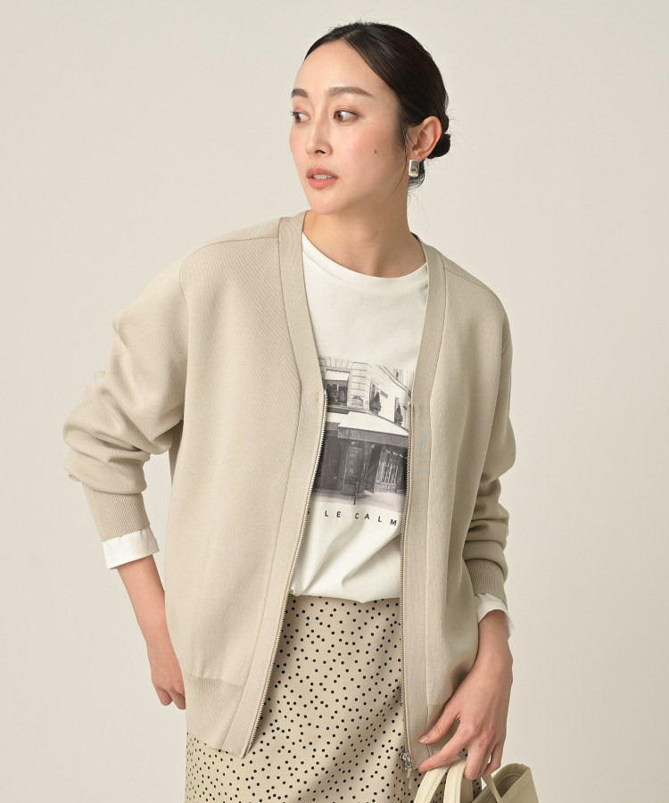 ジップアップニットカーディガン