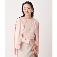 クルーネックニットカーディガン