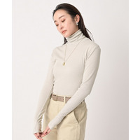 【洗える/レイヤードインナー】ナチュラルテレコハイネックプルオーバー