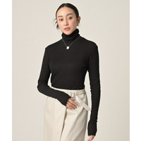 【洗える/レイヤードインナー】ナチュラルテレコハイネックプルオーバー