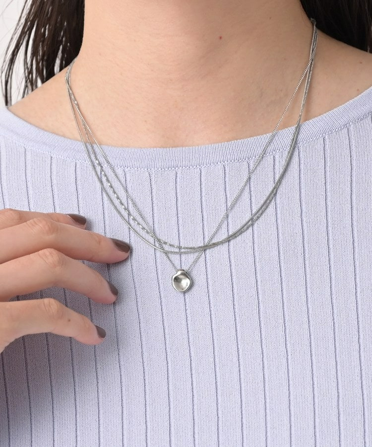 【ステンレス】レイヤードチェーンネックレス