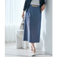【洗える/後ろウエストゴム】オックスアイラインスカート