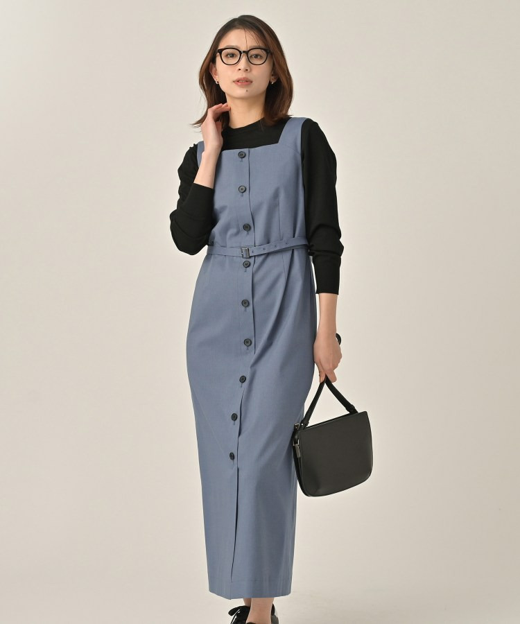 スクエアネックジャンパースカート