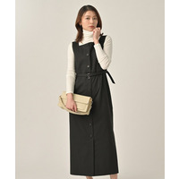 スクエアネックジャンパースカート