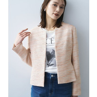 【きれいめ】ツイード ペプラムジャケット