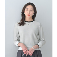 配色ハイゲージニットトップス