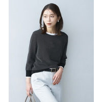 配色ハイゲージニットトップス