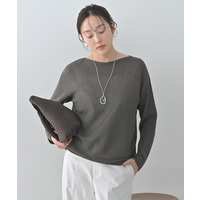 ドライタッチボートネックニット